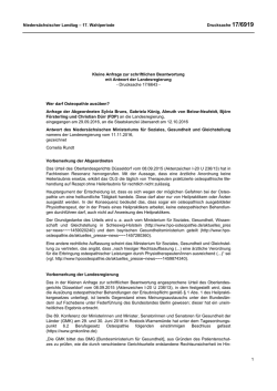 Drucksachen allgemein - Nieders&auml;chsischer Landtag