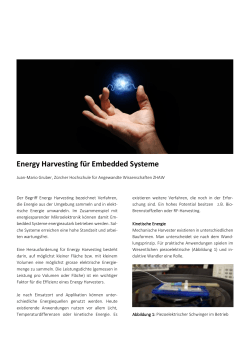 Energy Harvesting für Embedded Systeme