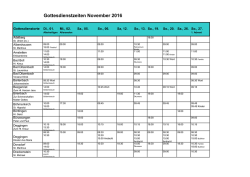 Gottesdienstzeiten November 2016