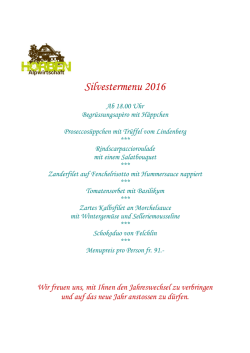 festlichen Menu