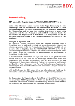 Lesen Sie hierzu die Pressemitteilung des BDY