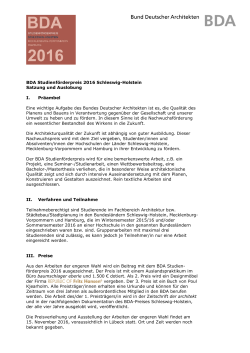 Auslobung und Satzung - BDA Schleswig