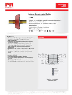 Isolierter Signalwandler / Splitter