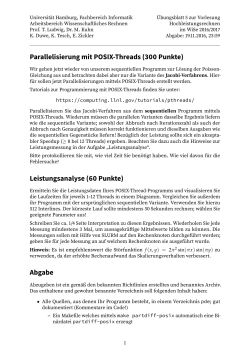 Parallelisierung mit POSIX-Threads ( Punkte)