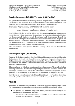 Parallelisierung mit POSIX-Threads ( Punkte)