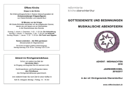 gottesdienste und besinnungen musikalische