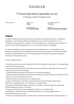 IT Cloud Operations Spezialist (m/w)