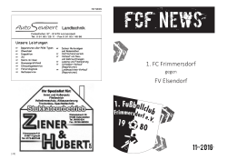 FCF NEWS - beim 1. FC Frimmersdorf eV
