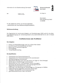 der Stellenausschreibung - EAD