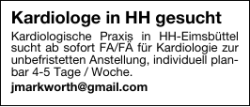 Kardiologe in HH gesucht