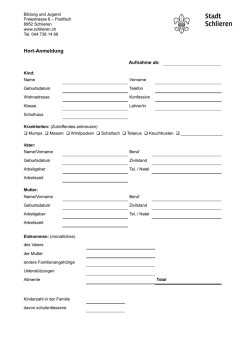 Hort-Anmeldung