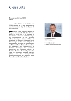 Dr. Andreas Wehlau, LL.M.