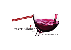 Wir laden Sie herzlich zum Martiniloben vom 11. bis 13. November