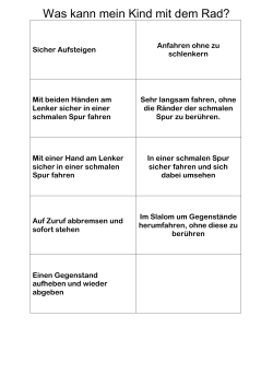 Beobachtungsbogen zur Fahrradbeherrschung