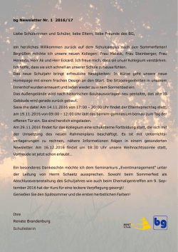 Infobrief 1 Schuljahr 2016/17 - barnim