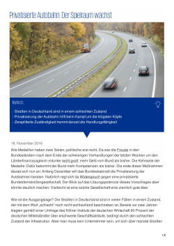 Privatisierte Autobahn: Der Spielraum wächst | KPMG Klardenker
