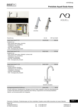 Preisliste Aquell Soda