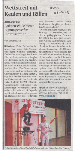 Artikel KStA 8.11.2016 - Willy-Brandt