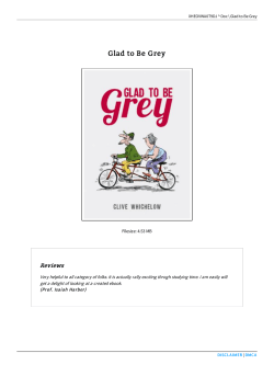 Read eBook Glad to Be Grey
