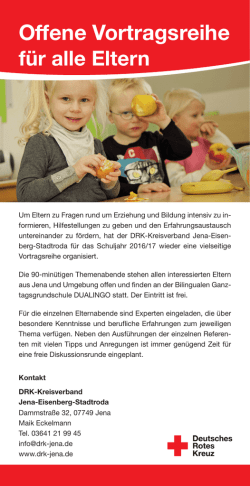 Flyer  - DRK KV Jena-Eisenberg