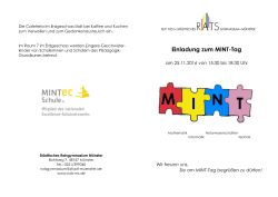 Einladung zum MINT-Tag - Ratsgymnasium Münster