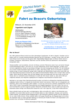 Fahrt zu Braco`s Geburtstag - Gitschtal Reisen Wastian GmbH