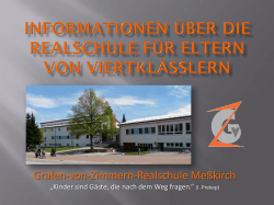 Informationen &uuml;ber die Realschule f&uuml;r Eltern von Viertkl&auml;sslern