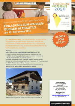 Programm und Anmeldung Wasserburger Altbautag
