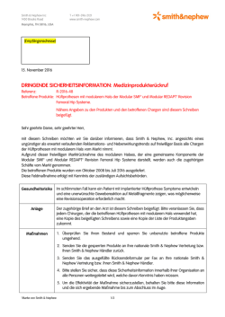DRINGENDE SICHERHEITSINFORMATION
