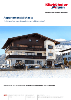 Appartement Michaela in Westendorf