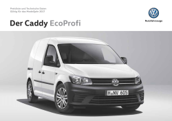 Der Caddy EcoProfi - Volkswagen Nutzfahrzeuge