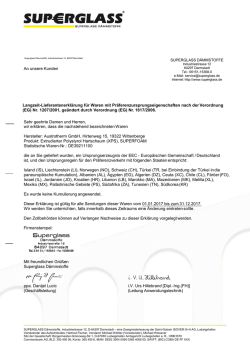 Langzeitlieferantenerklärung XPS 2017