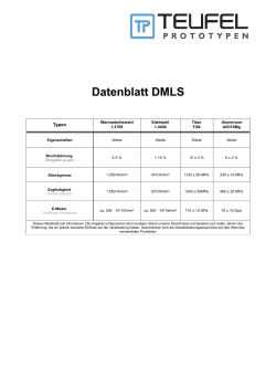 Datenblatt DMLS - Teufel Prototypen GmbH
