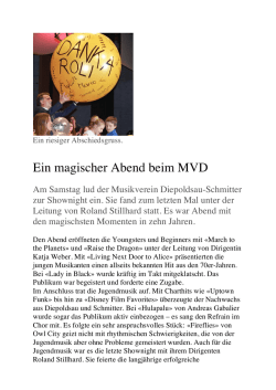 Ein magischer Abend beim MVD - Musikverein Diepoldsau