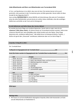 Info Mitwirkende und Eltern