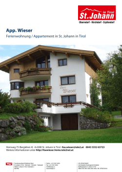 App. Wieser in St. Johann in Tirol