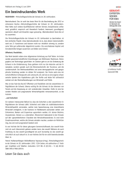 Ein beeindruckendes Werk | Schweizerische Gewerbezeitung sgz