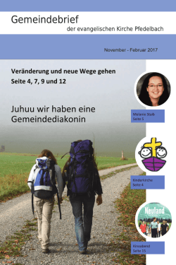 Gemeindebrief - evangelische Kirche Pfedelbach home