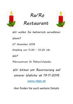 Ra/Ro Restaurant - Pfadfindergruppe St. Pölten