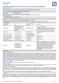 Produktinformationsblatt - db-X markets