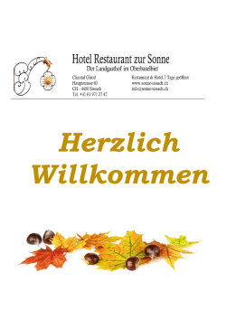 Ein herzliches Willkommen im