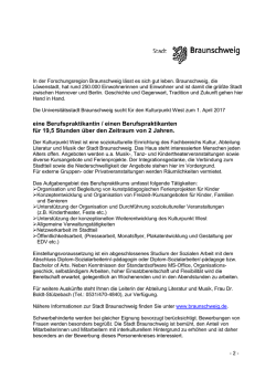 Berufspraktikantin oder Berufspraktikant im Kulturpunkt West