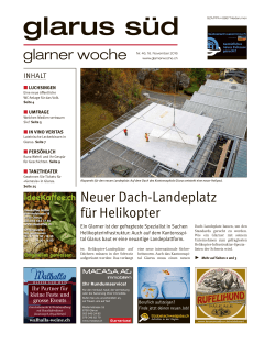 Glarner Woche, Glarus Süd, 16.11.2016