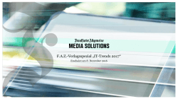 IT-Trends 2017 - FAZ Media Solutions