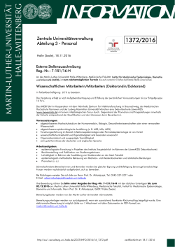 information - Zentrale Universit&auml;tsverwaltung - Martin
