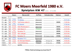 Bitte Kabinenbelegung beachten!!!