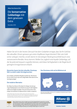 Die konservative Geldanlage mit dem gewissen Extra