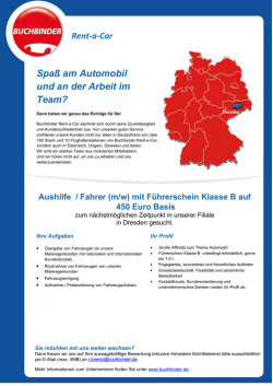 Aushilfe / Fahrer (m/w) mit Führerschein Klasse B auf