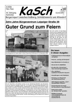 Guter Grund zum Feiern - Soziale Stadt Schlo&szlig;chemnitz