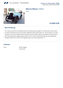 Morris Minor (1931) 14.900 EUR